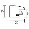 Эффектная деревянная рамка профиль 89 темно-коричневый 20x20 см акриловое стекло