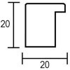 Деревянная рама Top Cube 25x30 см платиновое антибликовое стекло