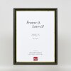 Эффектная деревянная рама профиль 21 зеленый 45x80 см антибликовое стекло