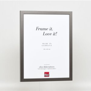 Деревяна рамка Top Cube 50x65 см платиновий антиблікове скло