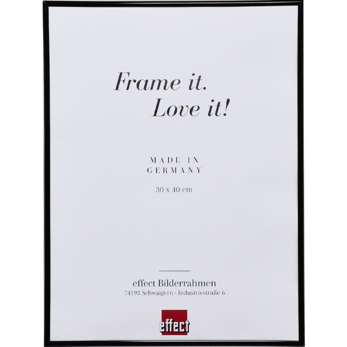 Эффектная пластиковая рама Art black 50x100 см прозрачное стекло