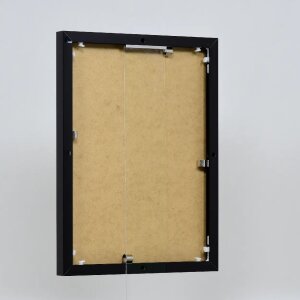 Ефектна алюмінієва фоторамка Quadro 21x29,7 см, чорне глянцеве прозоре скло