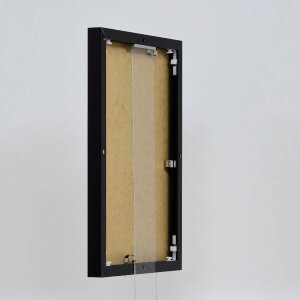Ефектна алюмінієва фоторамка Quadro 21x29,7 см, чорне глянцеве прозоре скло