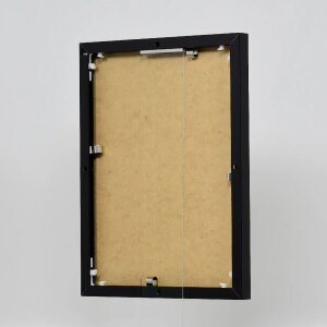 Ефектна алюмінієва фоторамка Quadro 24x30 см, чорне глянцеве прозоре скло