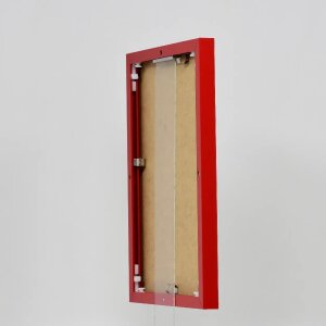 Эффектная алюминиевая фоторамка Quadro 40x50 см красное прозрачное стекло