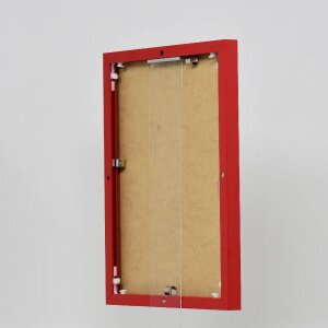 Эффектная алюминиевая фоторамка Quadro 40x50 см красное прозрачное стекло