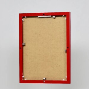 Эффектная алюминиевая фоторамка Quadro 40x50 см красное прозрачное стекло
