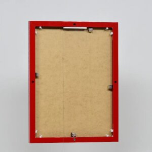 Эффектная алюминиевая фоторамка Quadro 40x50 см красное прозрачное стекло