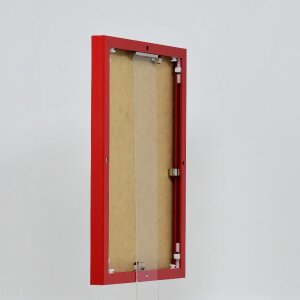 Эффектная алюминиевая фоторамка Quadro 40x50 см красное прозрачное стекло