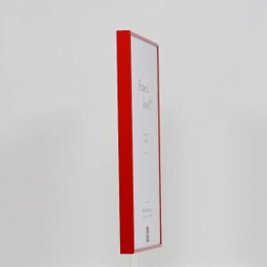 Эффектная алюминиевая фоторамка Quadro 40x50 см красное прозрачное стекло