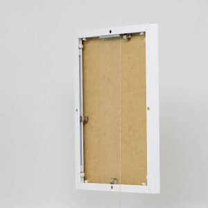 Ефектна алюмінієва фоторамка Quadro 30,5x91,5 см білий прозоре скло МДФ задня панель
