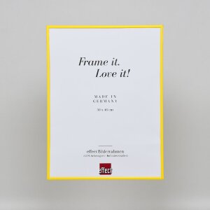 Ефектна пластикова рама арт-жовта 50x100 см з антибліковим склом