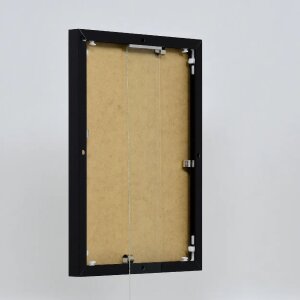 Ефектна алюмінієва фоторамка Quadro 45x60 см, чорне глянцеве антиблікове скло