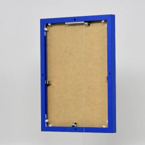 Ефектна алюмінієва фоторамка Quadro 70x70 см, синє акрилове скло