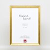 Ефектна деревяна рамка для картин Profile 85 Gold 61x91,5 см акрилове скло
