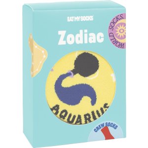 Шкарпетки EatMySocks Crew Zodiac Aquarius знак зодіаку...